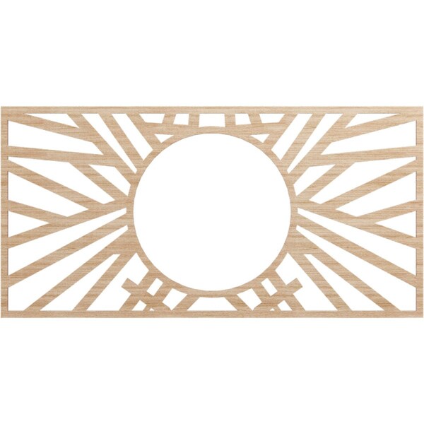 Ekena Millwork Hoover Wood Fretwork Pierced Ceiling Medallion, Alder, 36"W x 18"H x 13 3/8"ID x 3/8"T CMWP36X18X0375HOAL - main